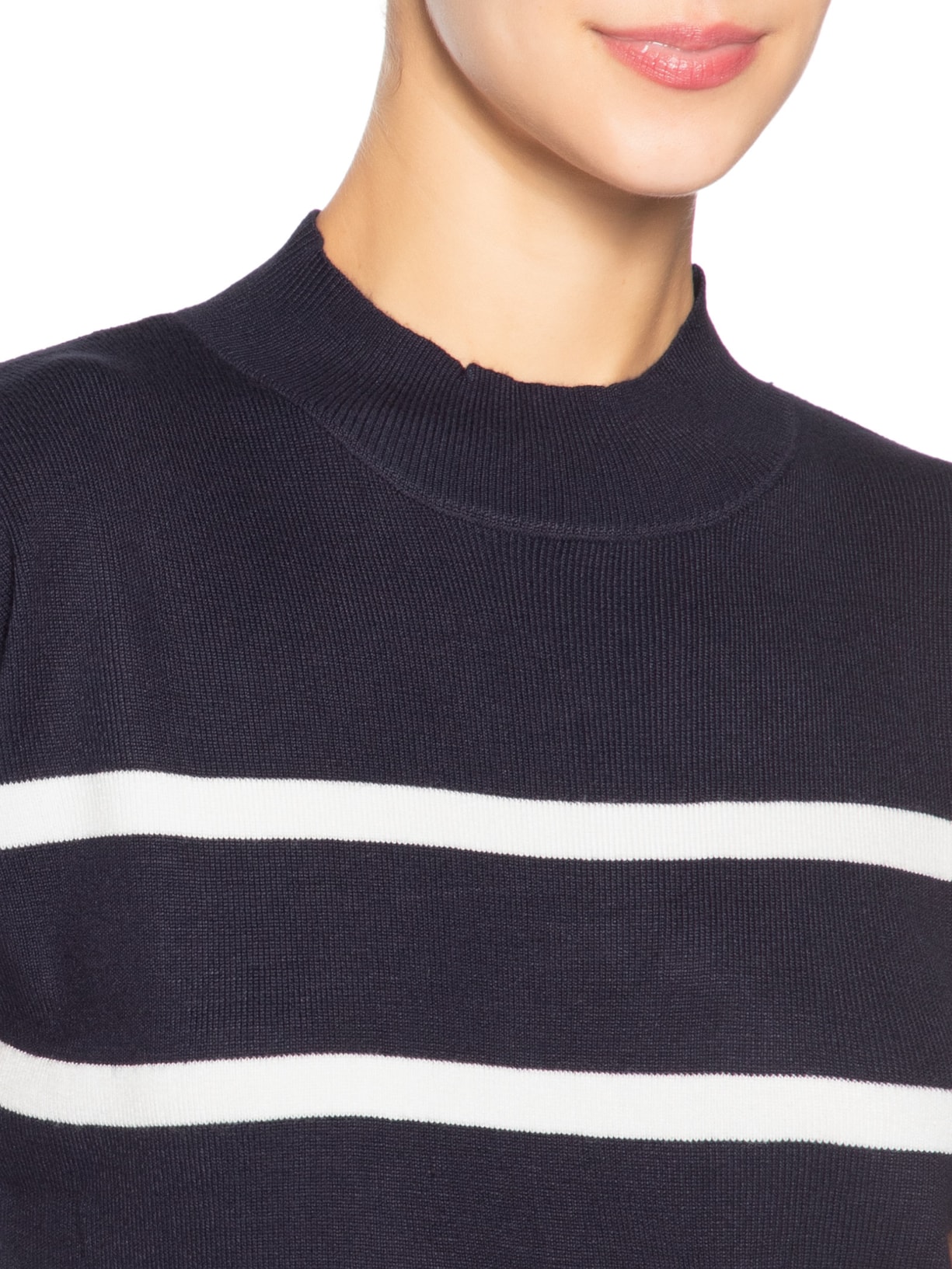 Blusa Feminina Manga Japonesa Em Tricot Azul '2Essential