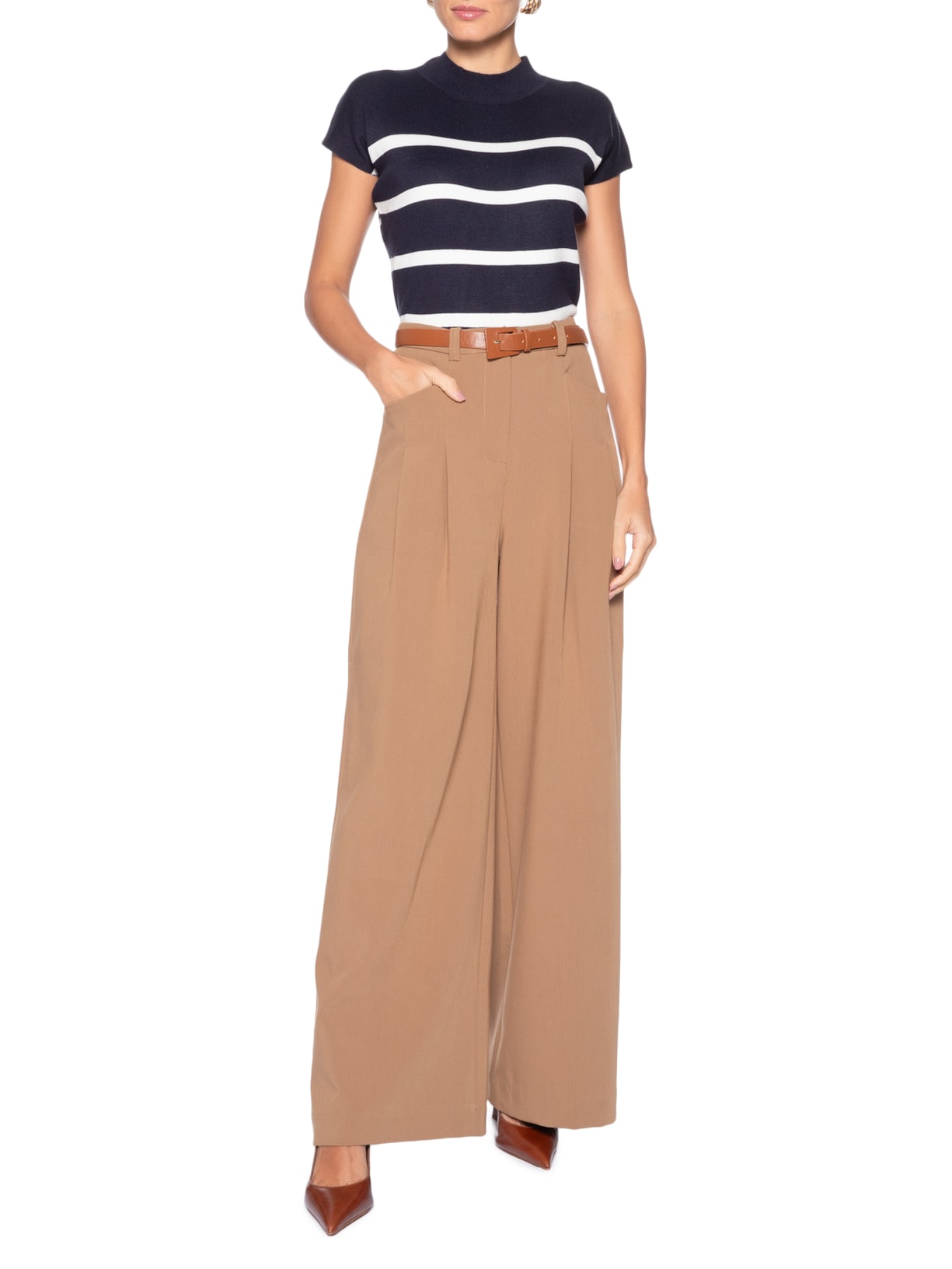 Blusa Feminina Manga Japonesa Em Tricot Azul '2Essential