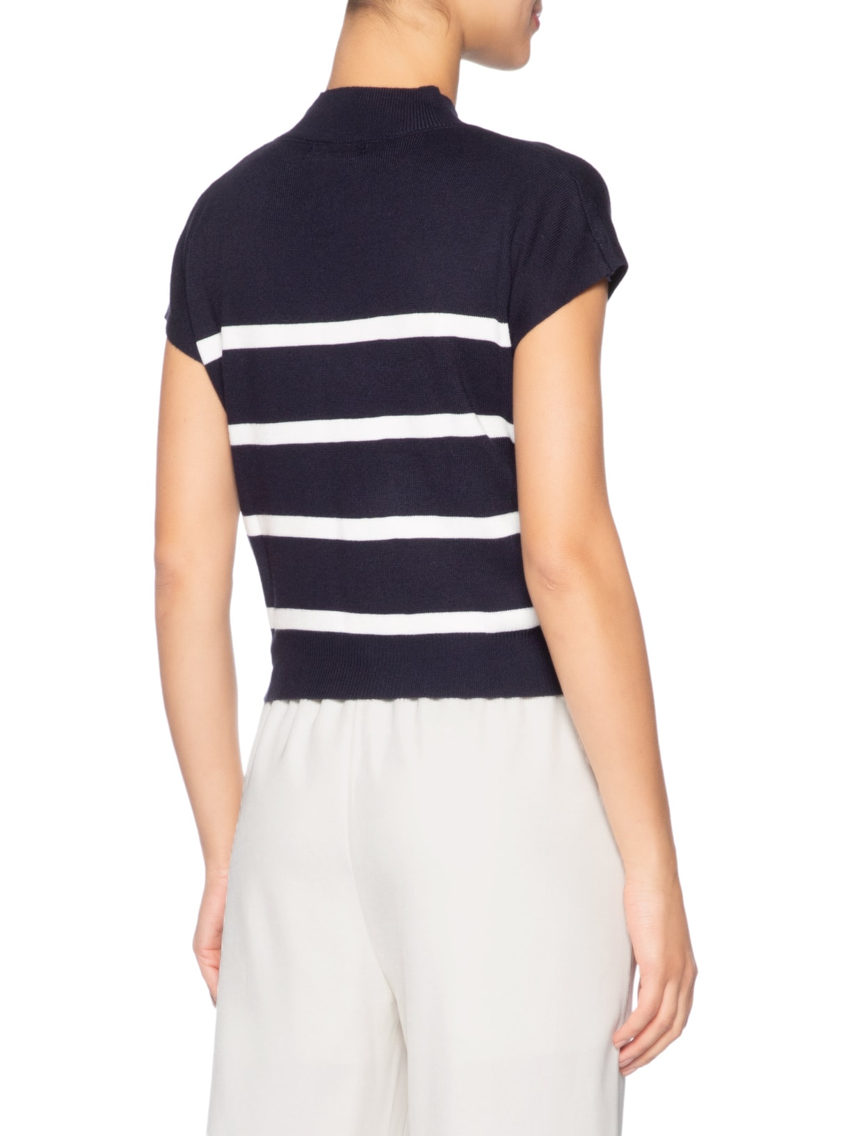 Blusa Feminina Manga Japonesa Em Tricot Azul '2Essential