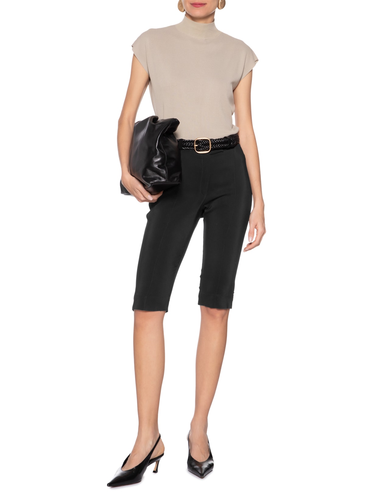 Blusa Feminina Manga Japonesa Em Tricot Bege '2Essential