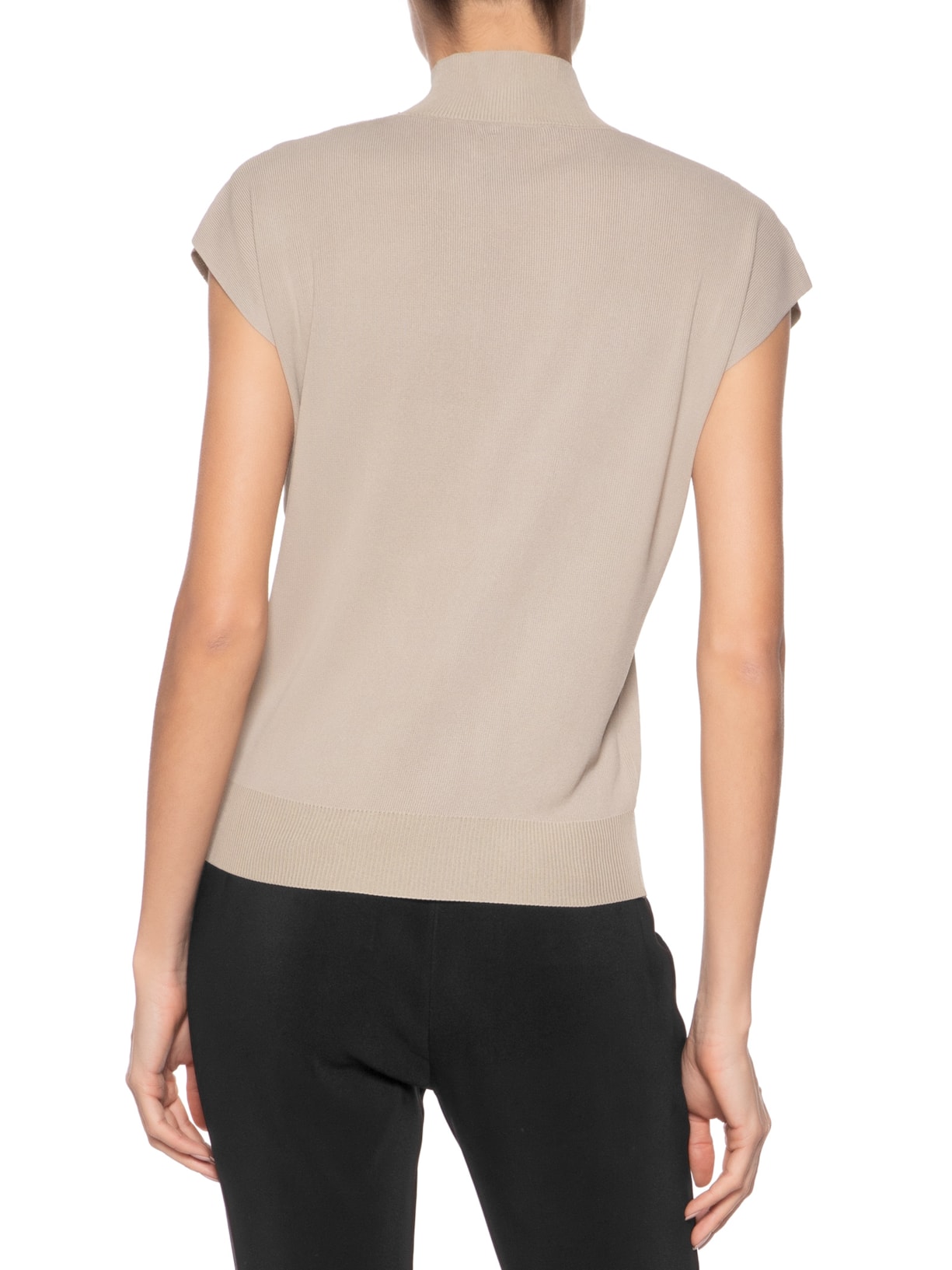 Blusa Feminina Manga Japonesa Em Tricot Bege '2Essential