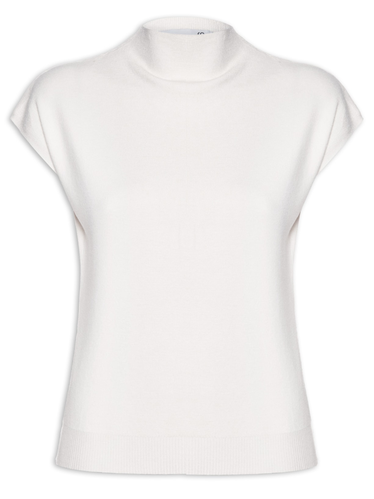 Blusa Feminina Manga Japonesa em Tricot - Branco