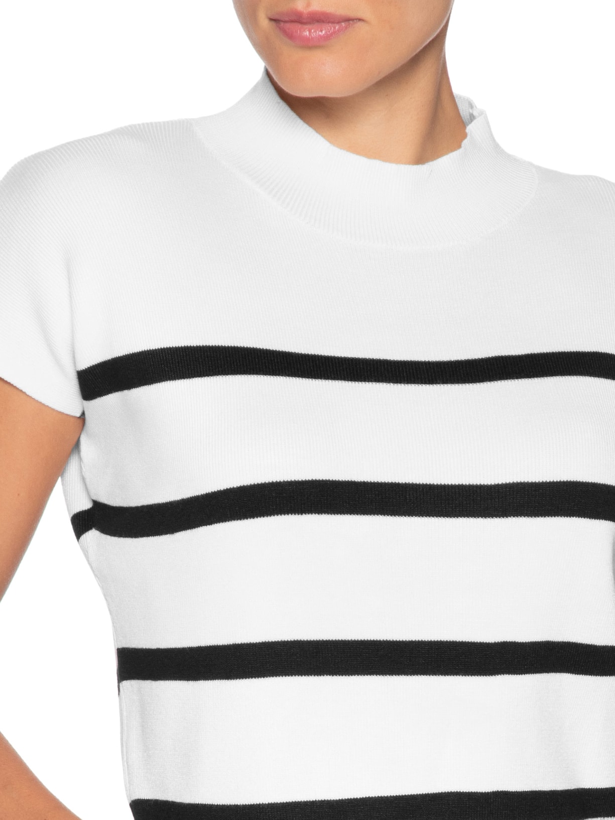 Blusa Feminina Manga Japonesa Em Tricot Branco '2Essential