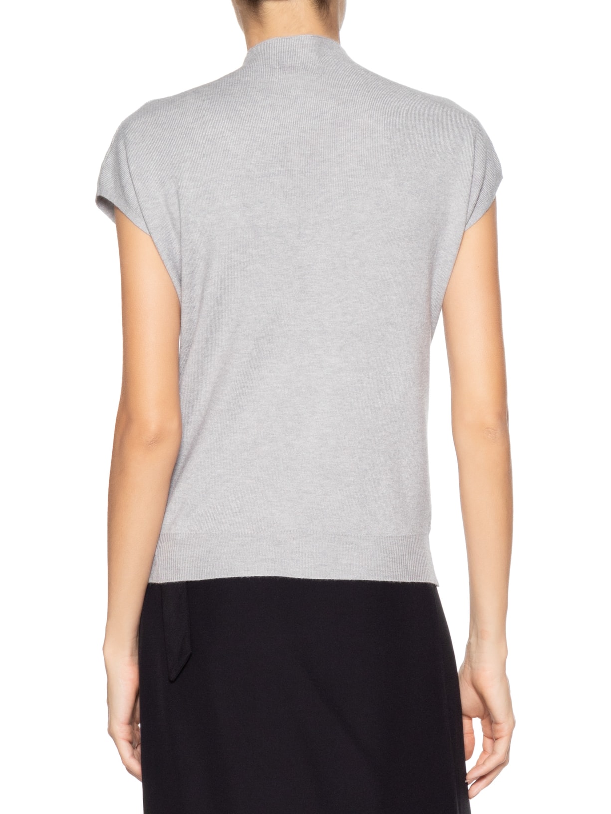 Blusa Feminina Manga Japonesa Em Tricot Cinza '2Essential