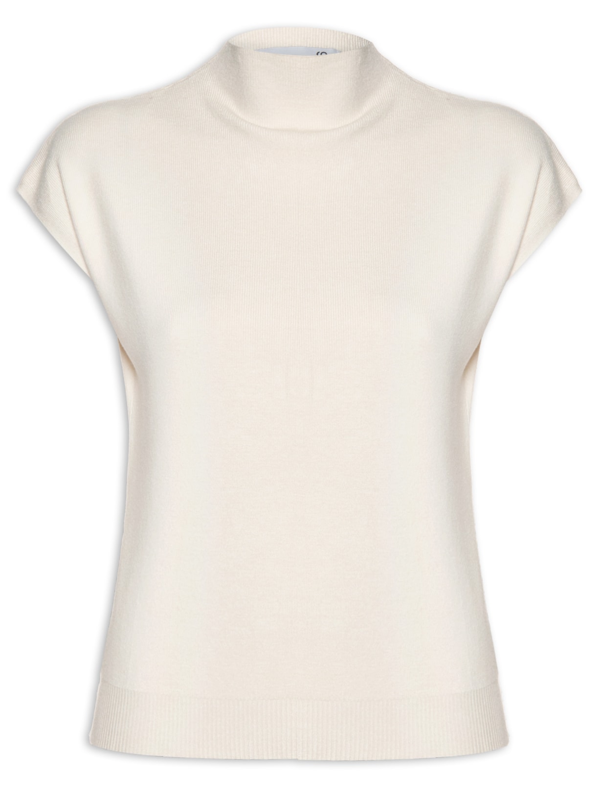 Blusa Feminina Manga Japonesa em Tricot - Off White