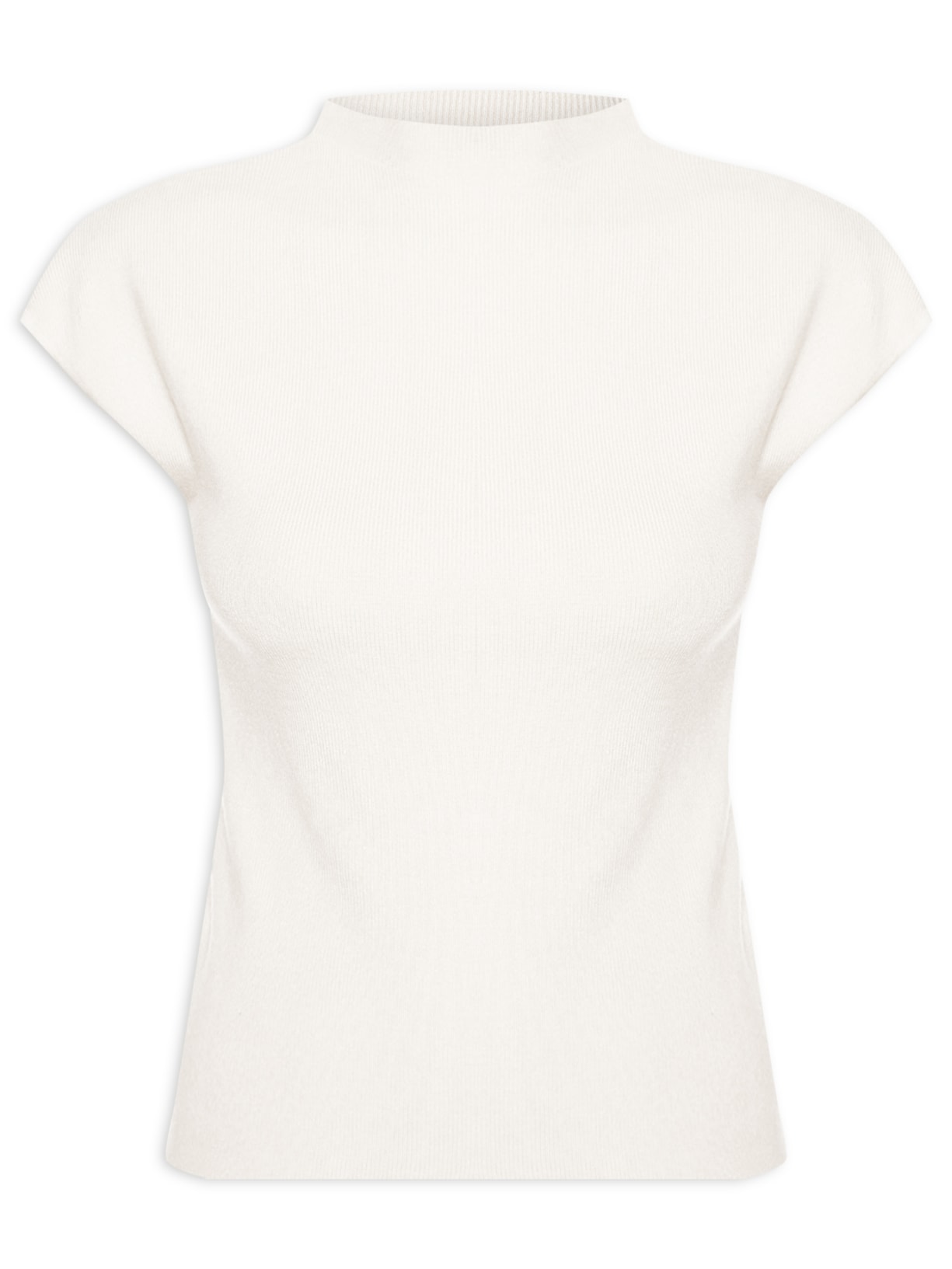 Blusa Feminina Manga Japonesa Em Tricot - Off White