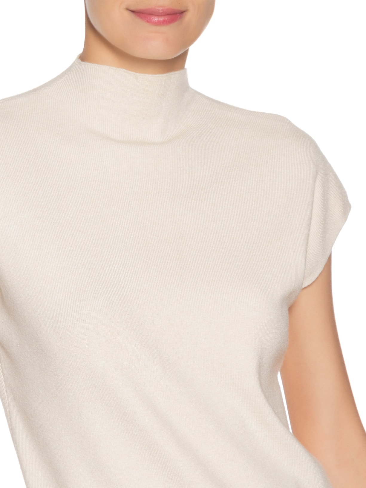 Blusa Feminina Manga Japonesa Em Tricot Off White '2Essential