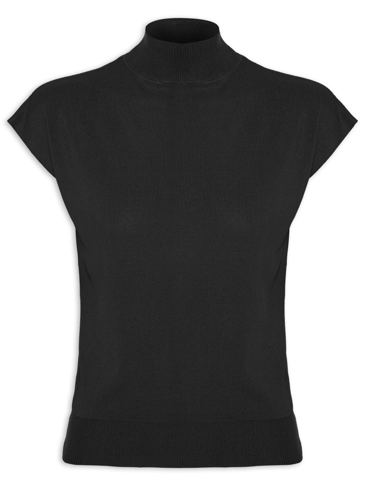 Blusa Feminina Manga Japonesa Em Tricot Preto '2Essential