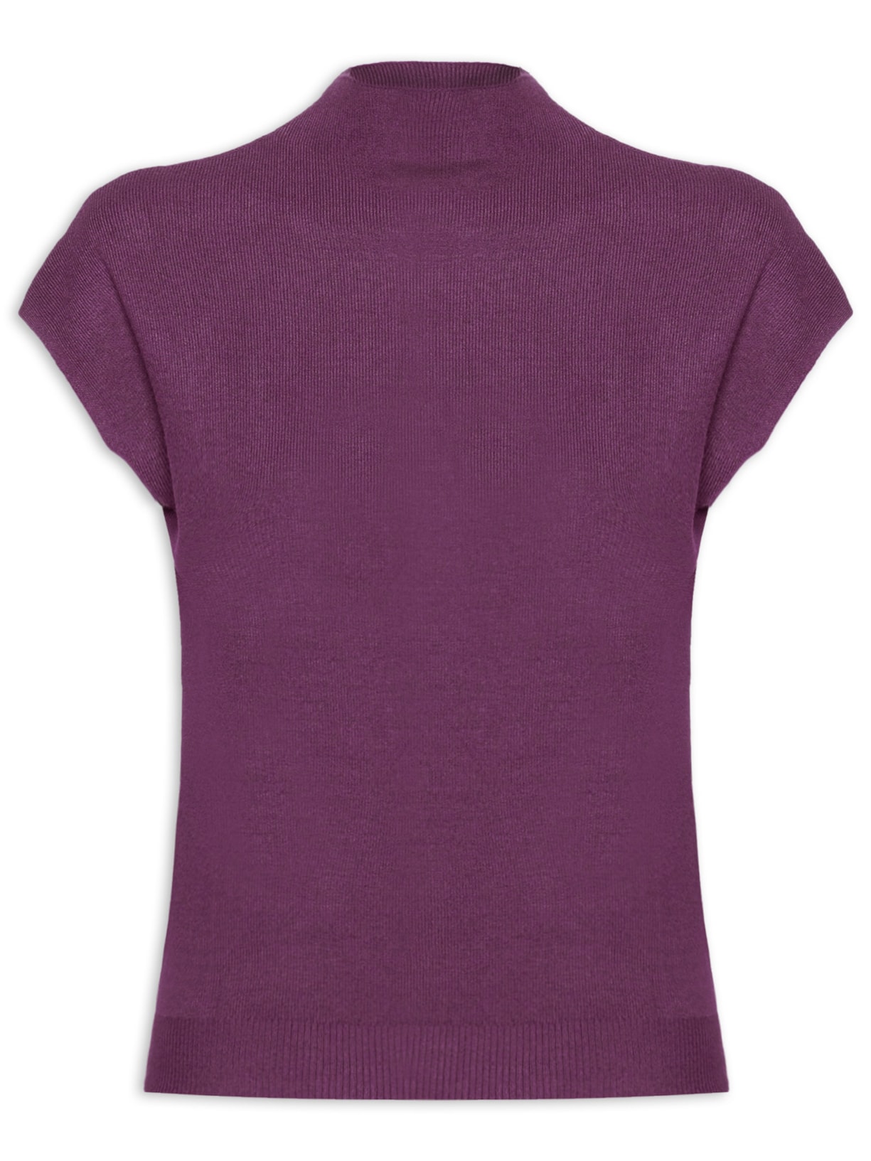 Blusa Feminina Manga Japonesa Em Tricot Roxo '2Essential