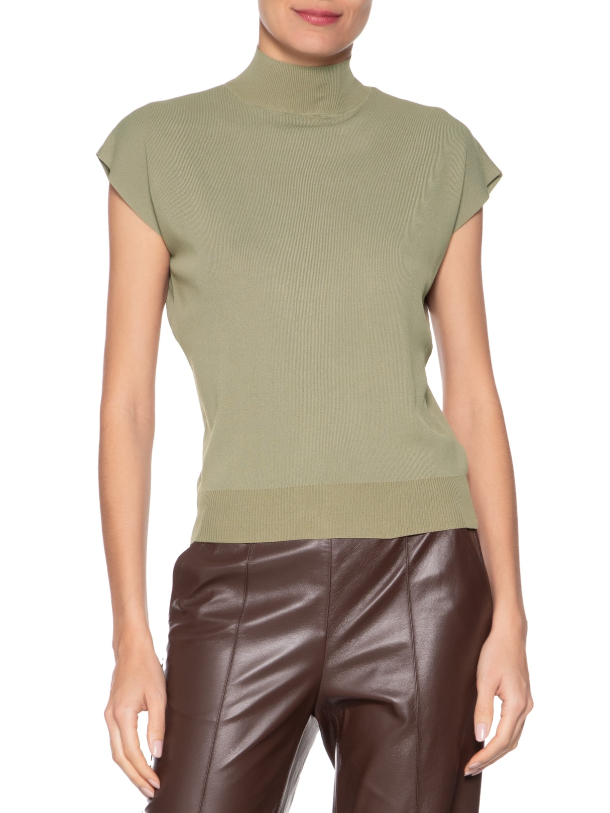 Blusa Feminina Manga Japonesa Em Tricot Verde '2Essential