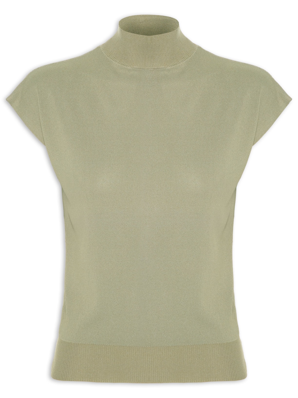 Blusa Feminina Manga Japonesa Em Tricot - Verde
