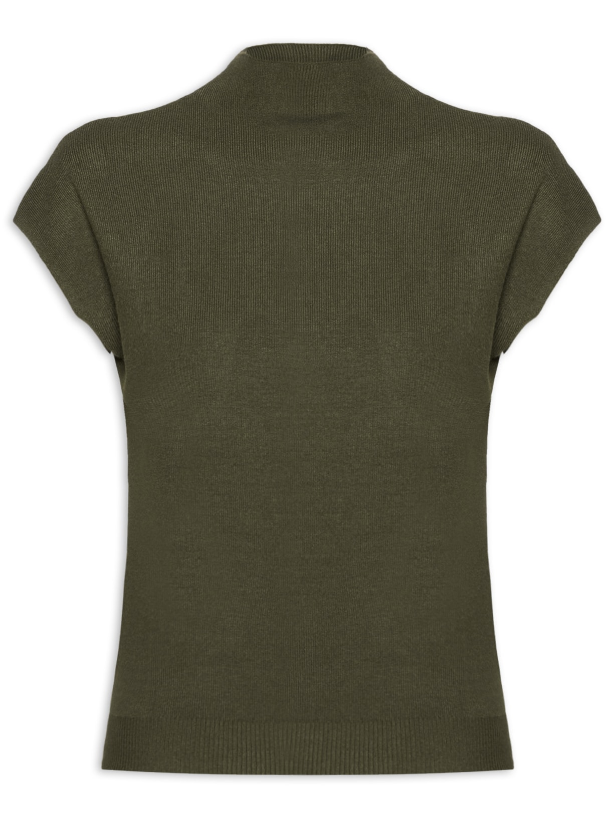 Blusa Feminina Manga Japonesa Em Tricot - Verde