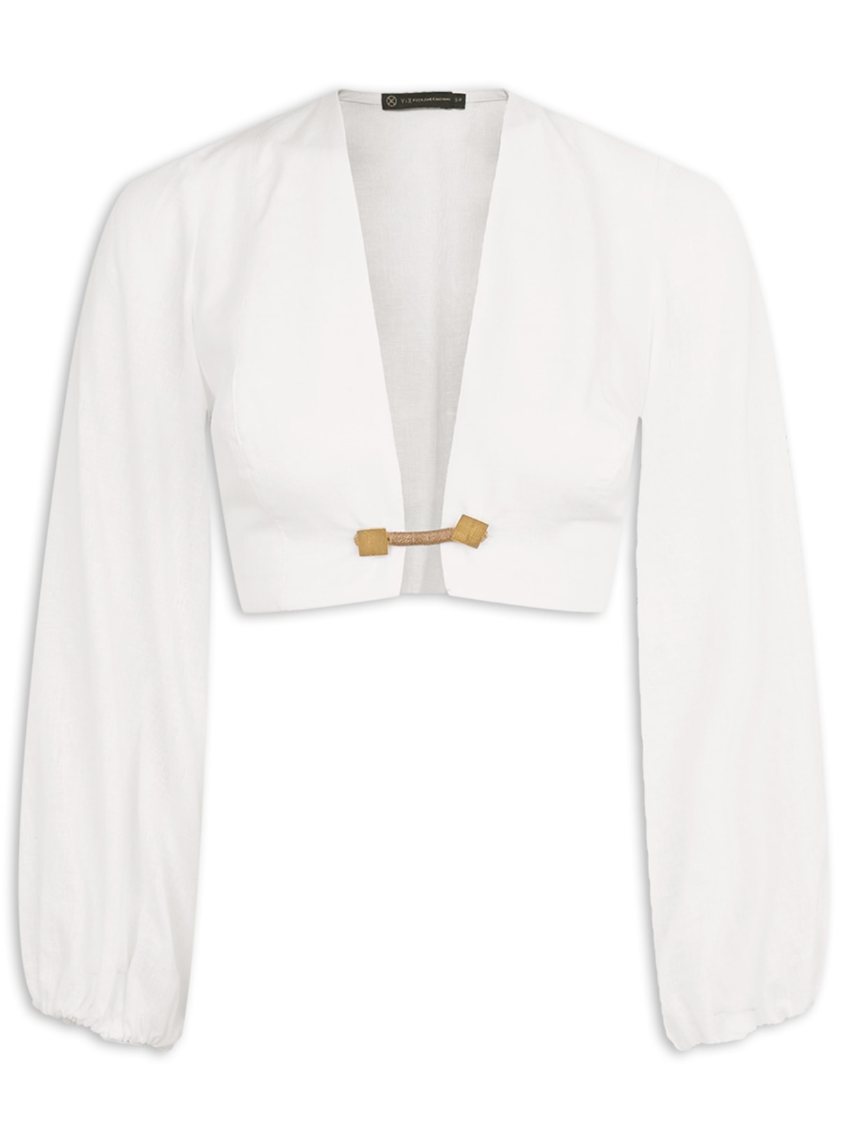 Blusa Feminina Manga Longa Alessia Det - Branco