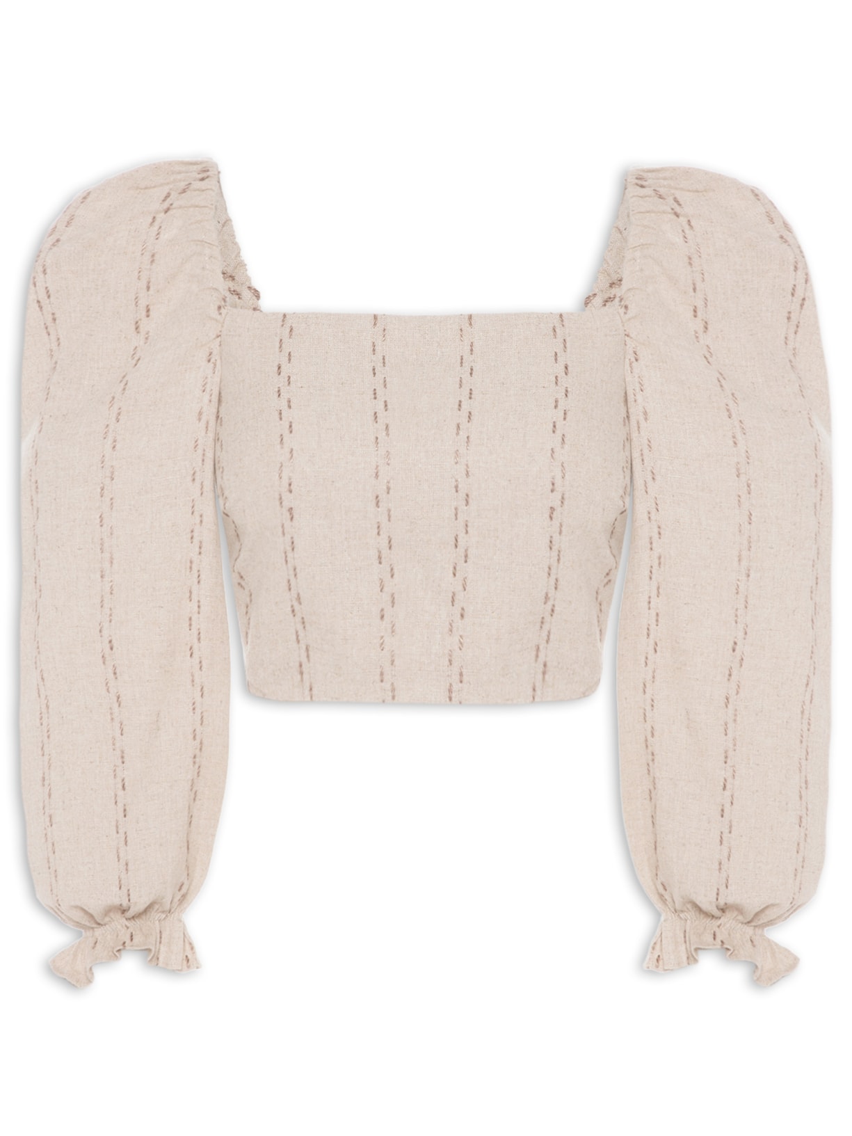 Blusa Feminina Manga Longa Balloon - Bege