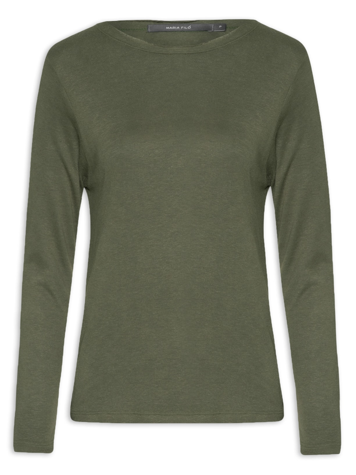 Blusa Feminina Manga Longa Cava Deslocada - Verde