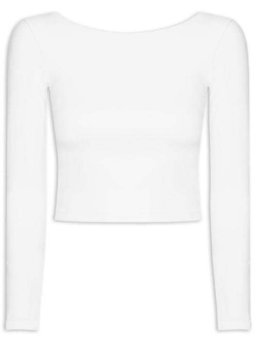 Blusa Feminina Manga Longa Classic Sports - Branco