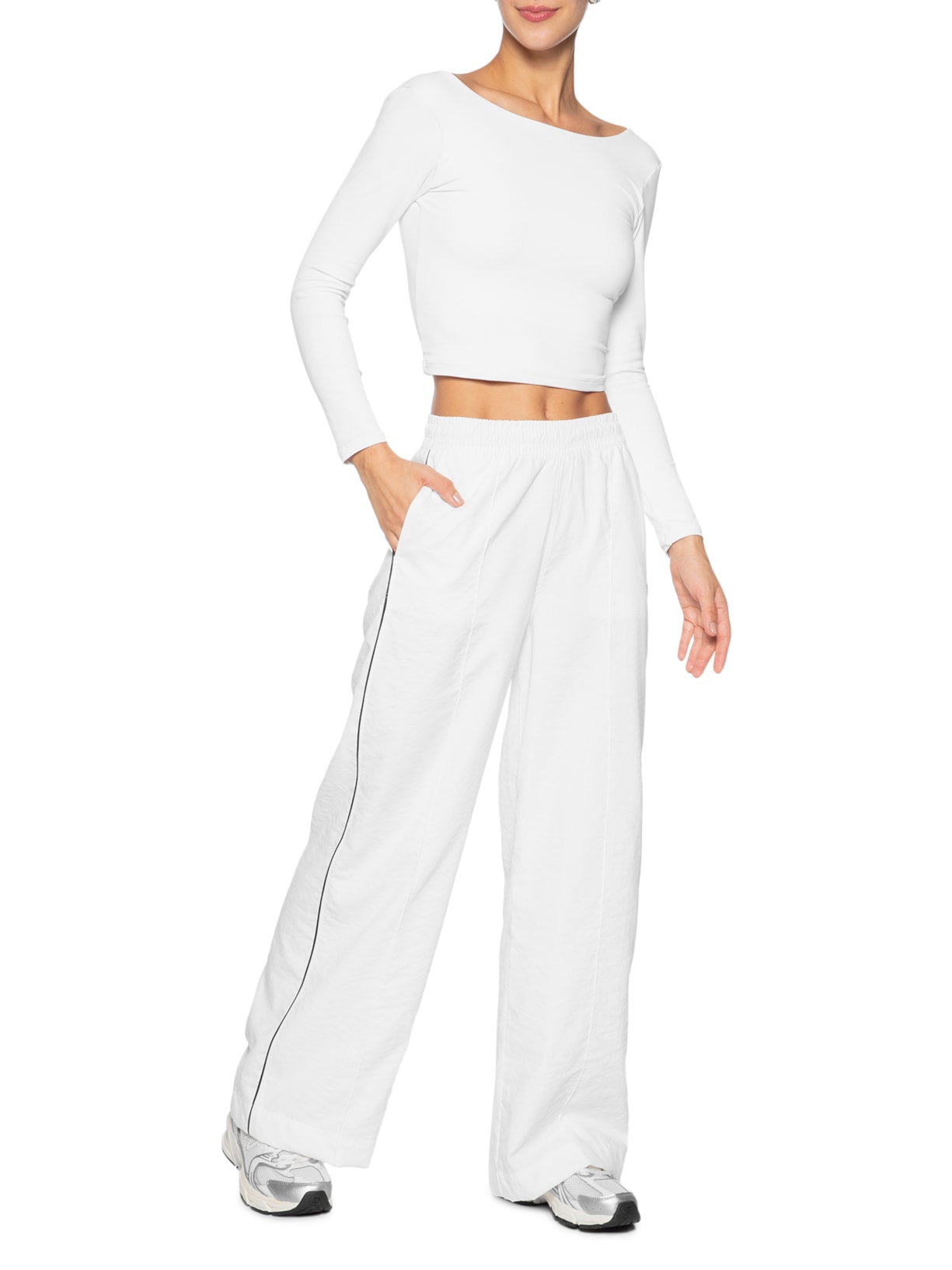 Blusa Feminina Manga Longa Classic Sports Branco Fila