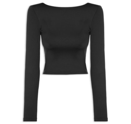 Blusa Feminina Manga Longa Classic Sports - Preto