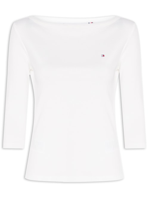 Blusa Feminina Manga Longa Cody Boat-NK 3/4 SLV - Branco