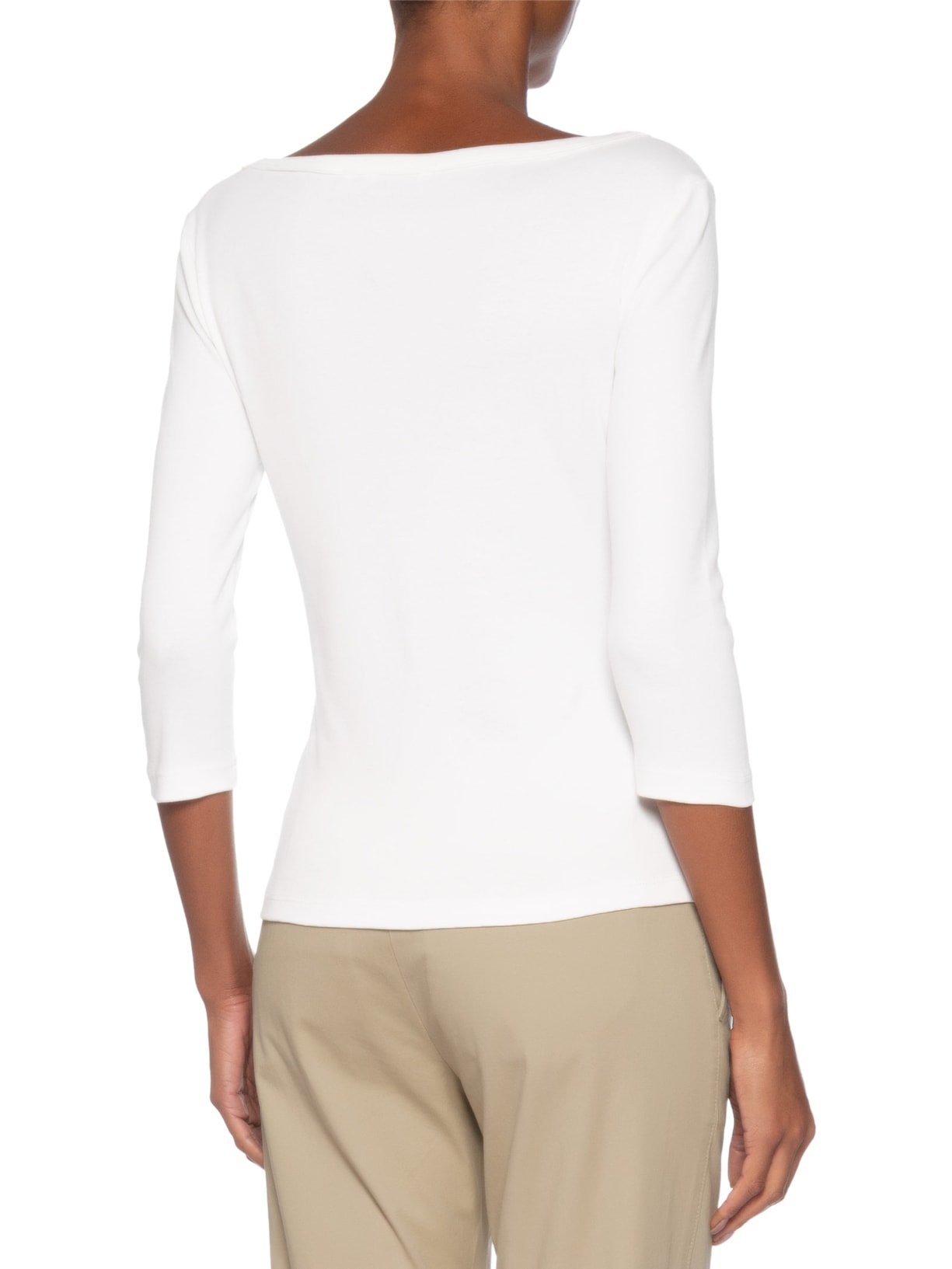 Blusa Feminina Manga Longa Cody Boat-NK 3/4 SLV Branco Tommy Hilfiger
