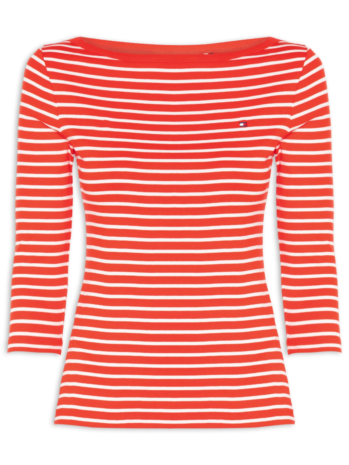 Blusa Feminina Manga Longa Cody Boat-NK 3/4 SLV Vermelho Tommy Hilfiger