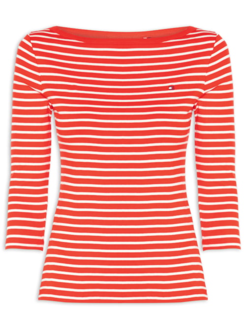 Blusa Feminina Manga Longa Cody Boat-NK 3/4 SLV - Vermelho