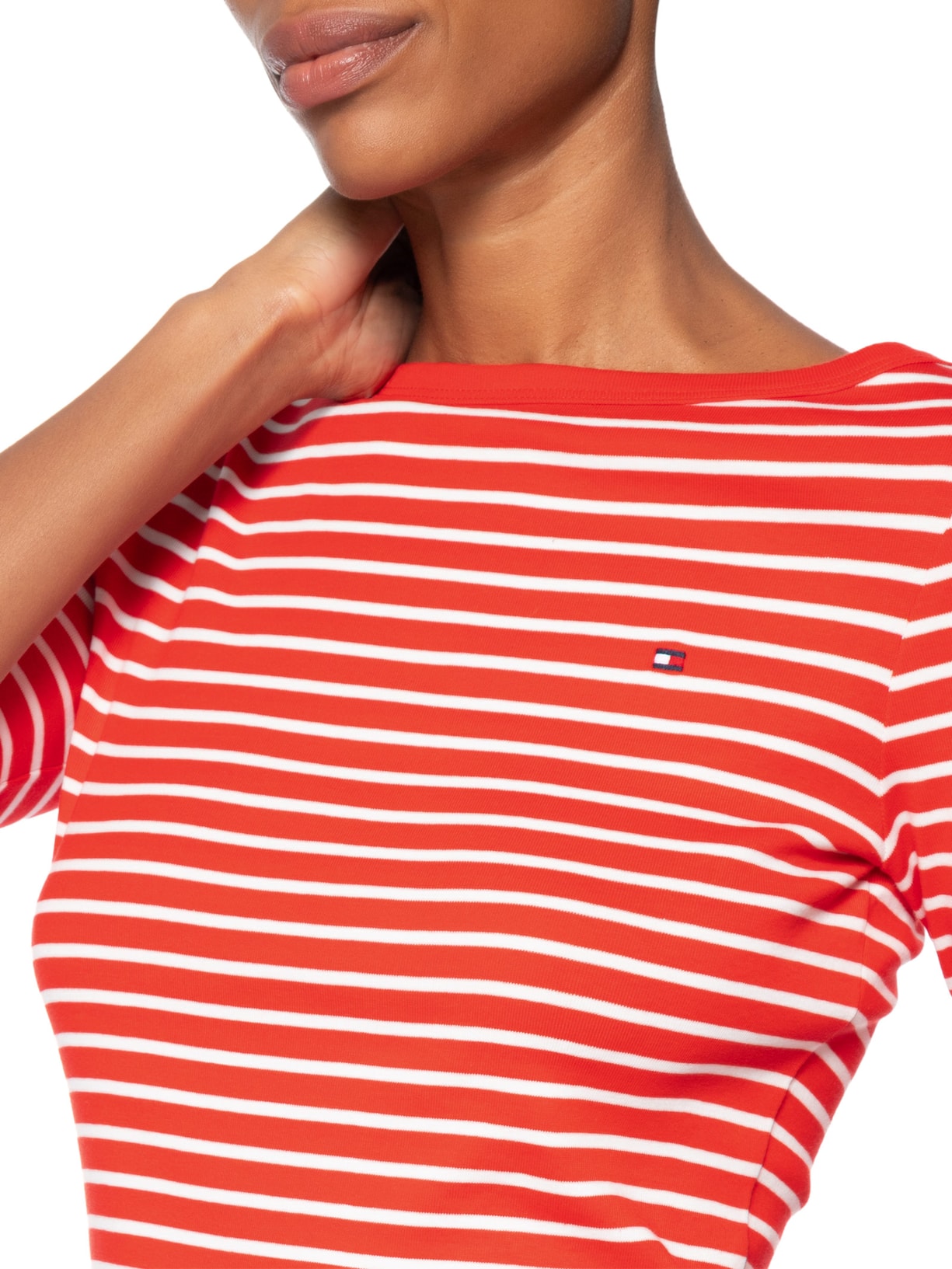 Blusa Feminina Manga Longa Cody Boat-NK 3/4 SLV Vermelho Tommy Hilfiger