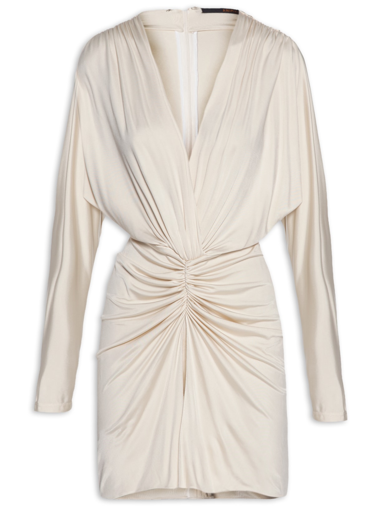 Blusa Feminina Manga Longa Com Pala Drapeada - Off White