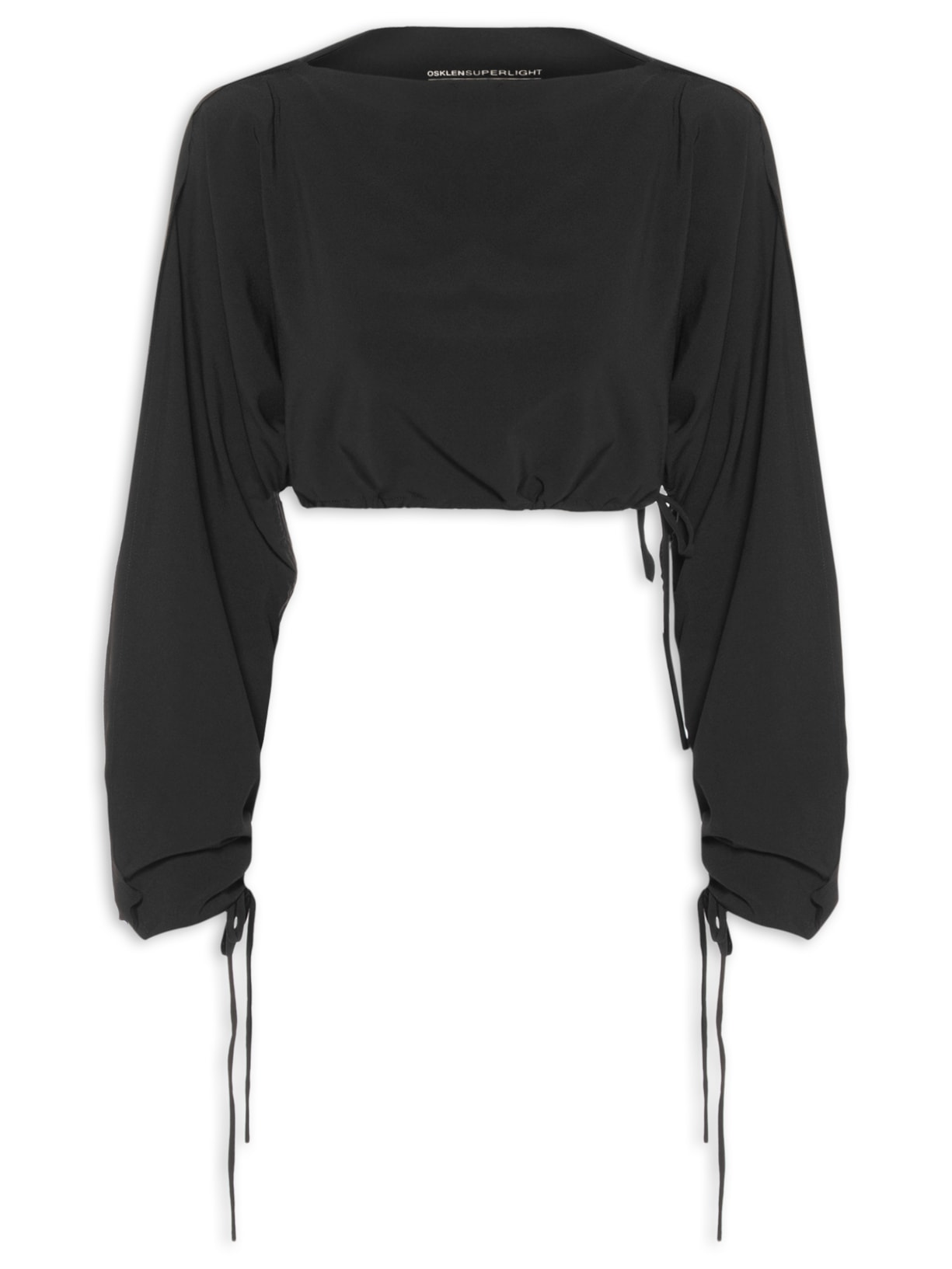 Blusa Feminina Manga Longa com Regulagem Superlight Preto Osklen