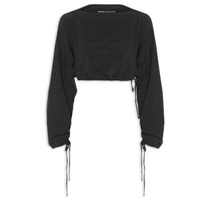 Blusa Feminina Manga Longa com Regulagem Superlight - Preto