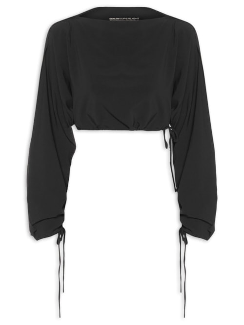 Blusa Feminina Manga Longa com Regulagem Superlight - Preto
