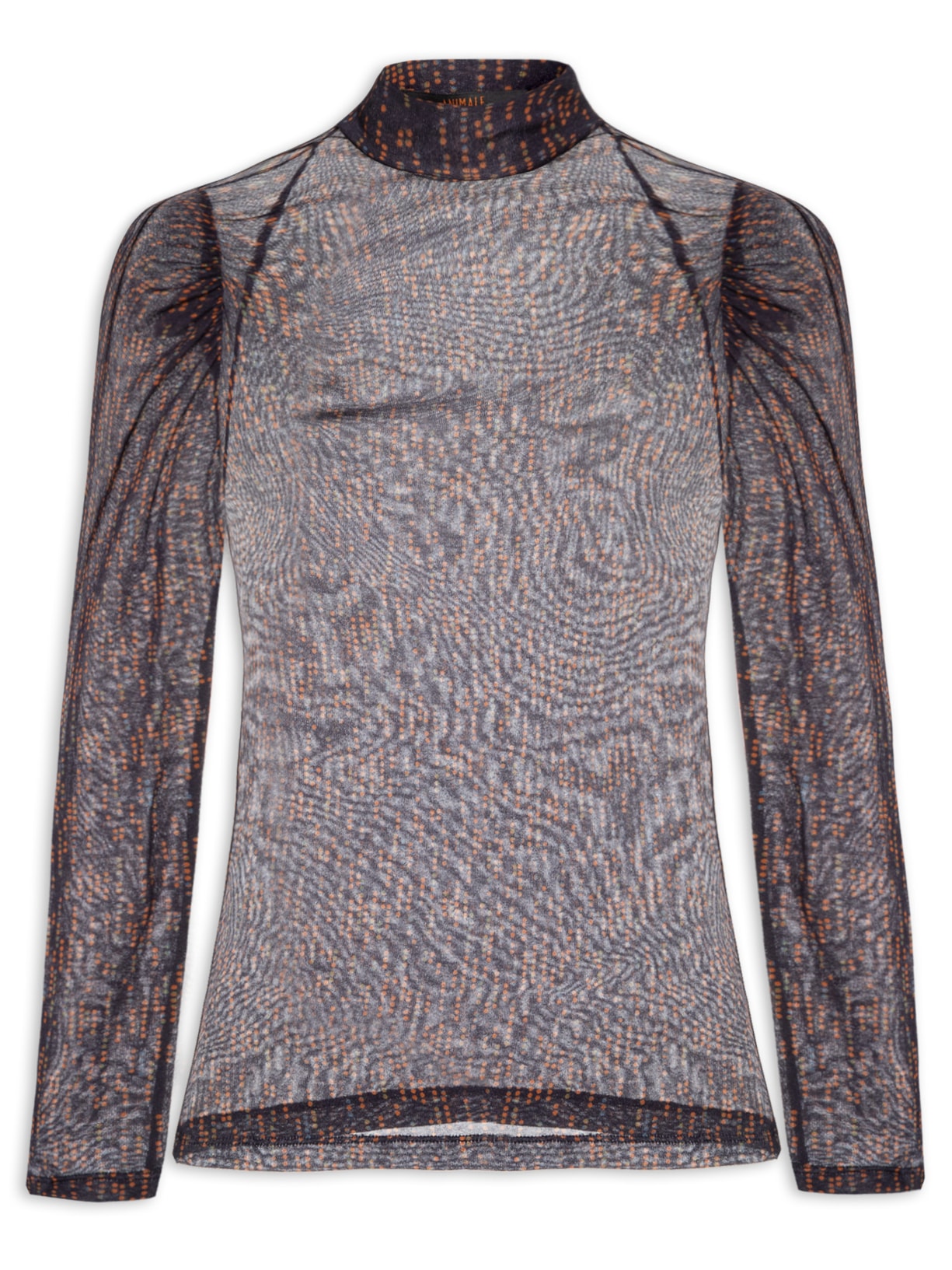 Blusa Feminina Manga Longa Detalhe Franzido - Preto