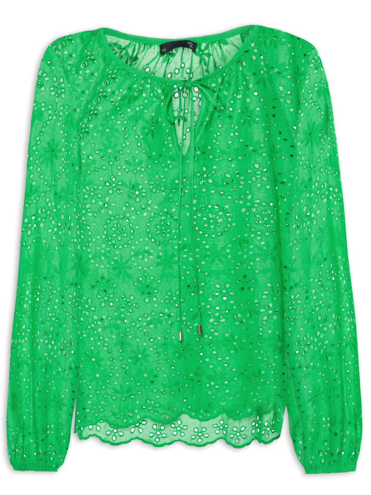 Blusa Feminina Manga Longa Em Laise - Verde