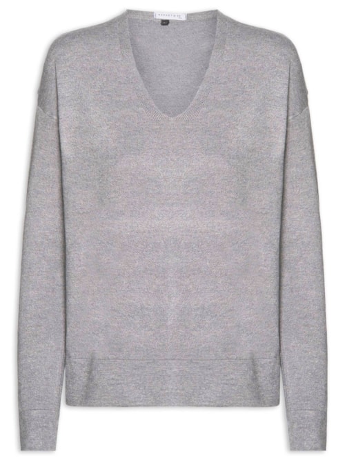Blusa Feminina Manga Longa em Tricot – Cinza