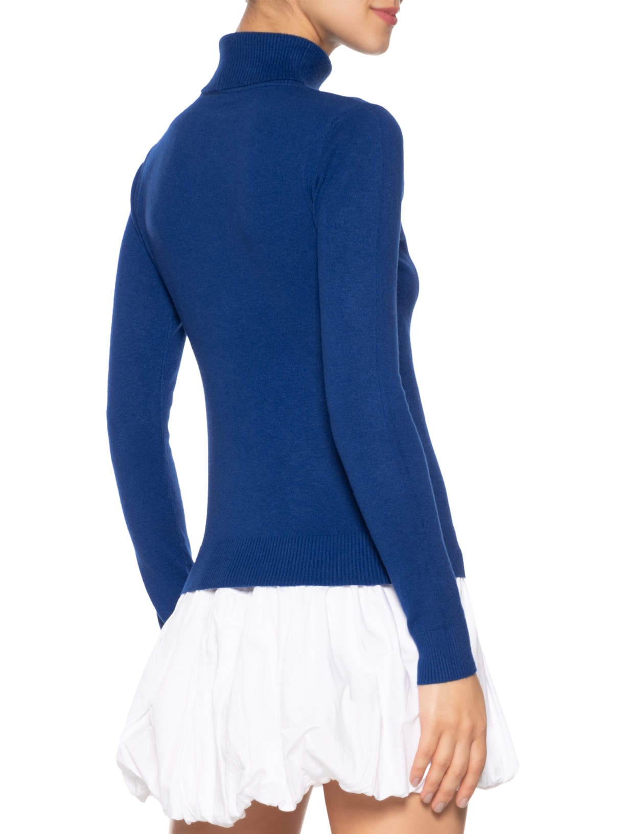 Blusa Feminina Manga Longa em Tricot Azul Market 33