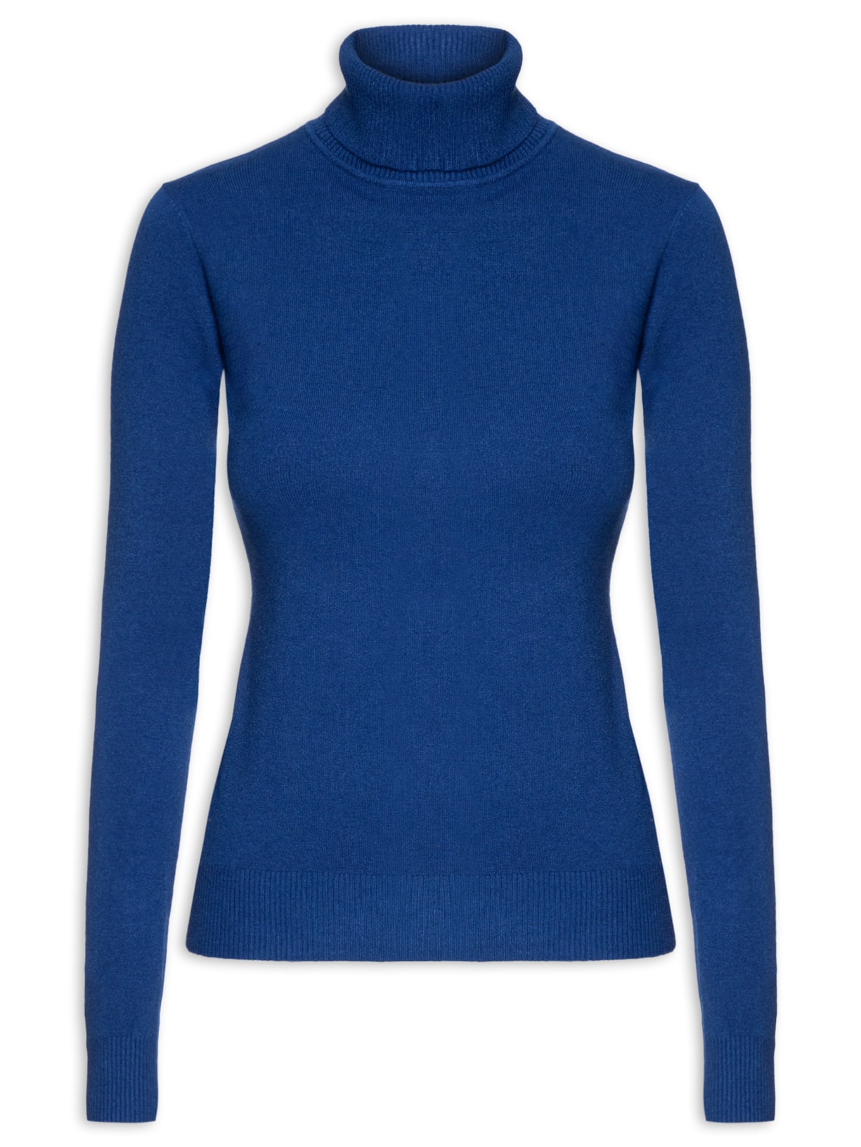 Blusa Feminina Manga Longa em Tricot Azul Market 33