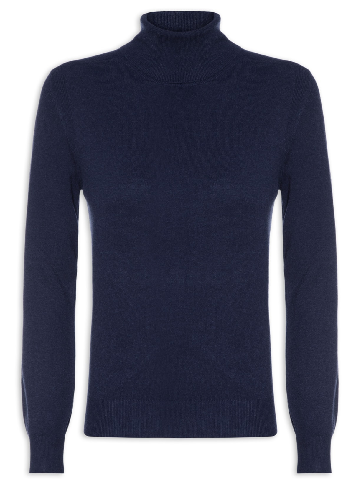 Blusa Feminina Manga Longa Em Tricot - Azul