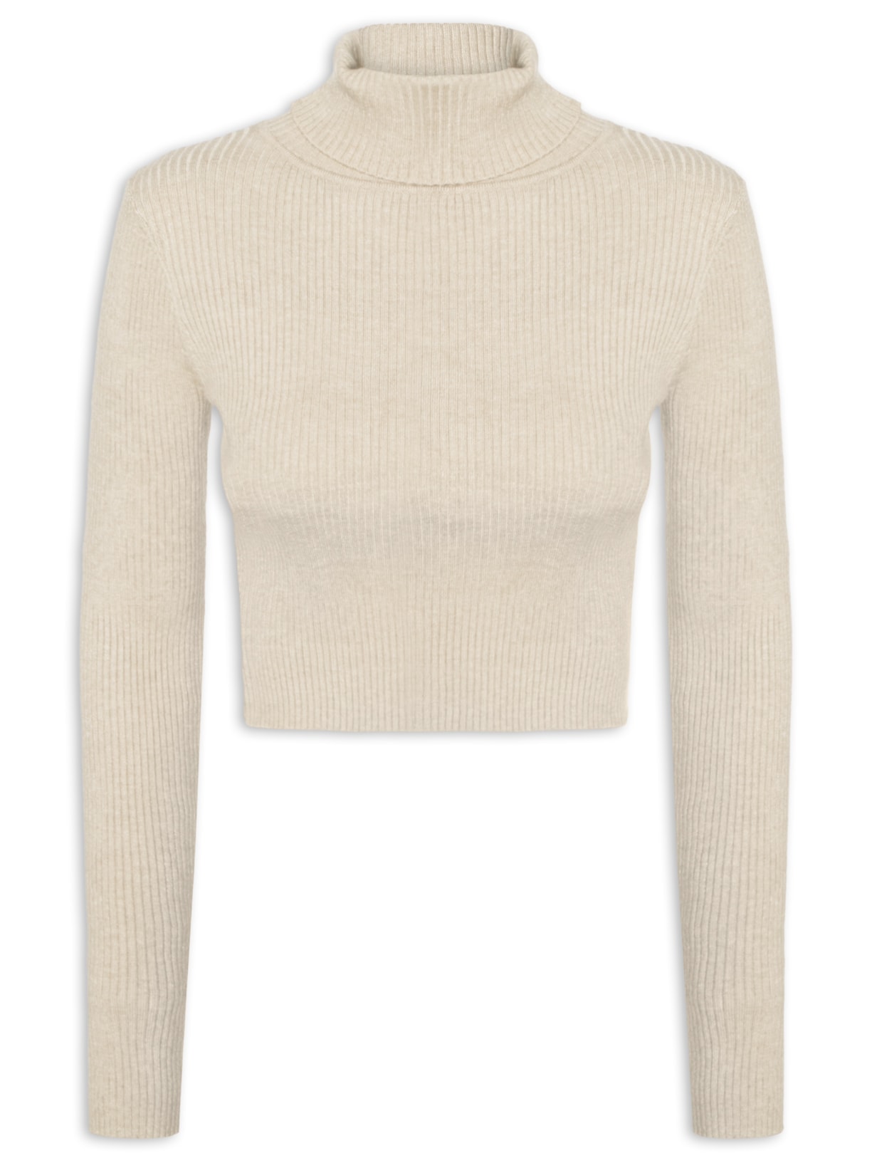 Blusa Feminina Manga Longa em Tricot - Bege