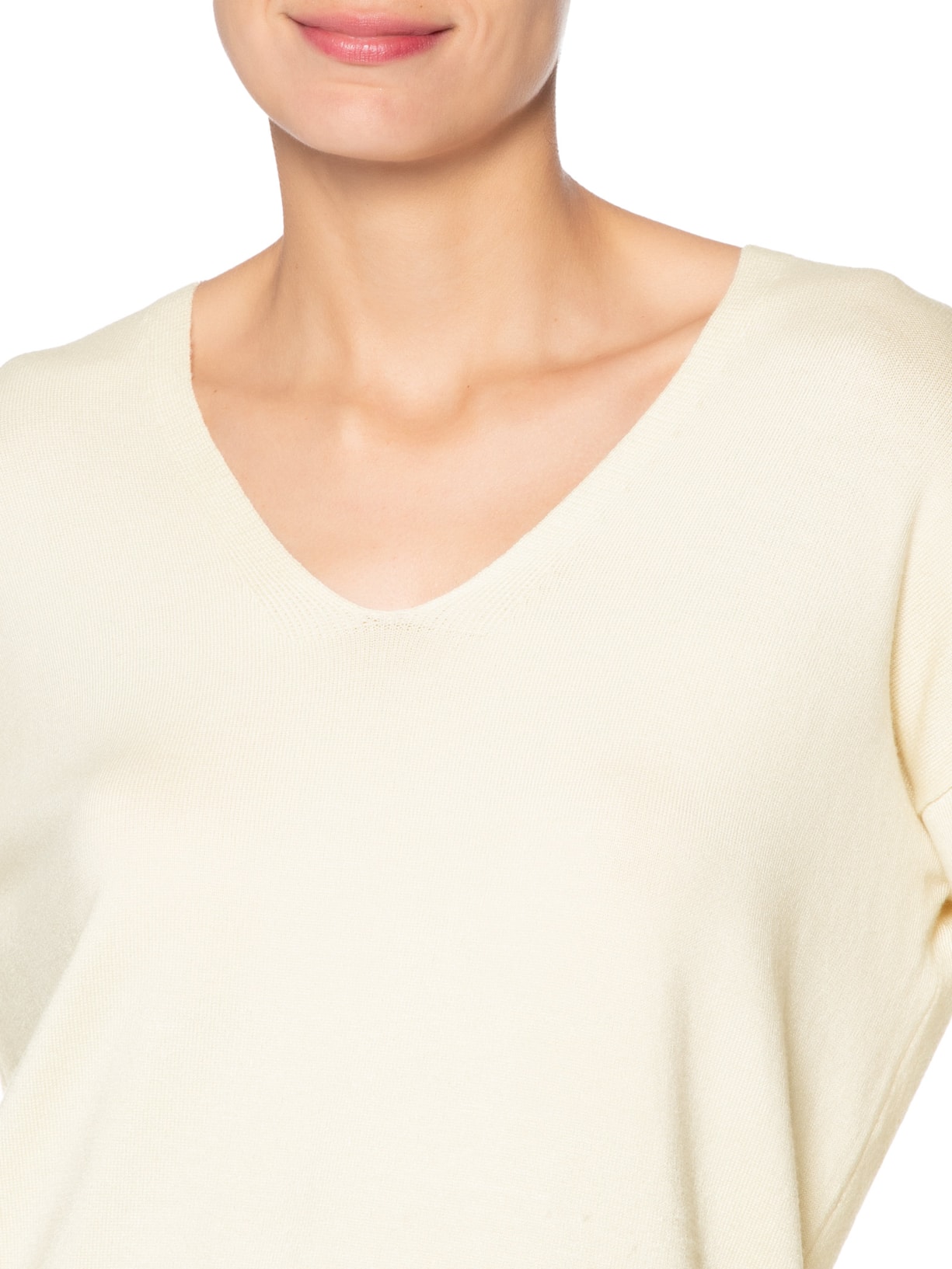 Blusa Feminina Manga Longa em Tricot Bege Market 33