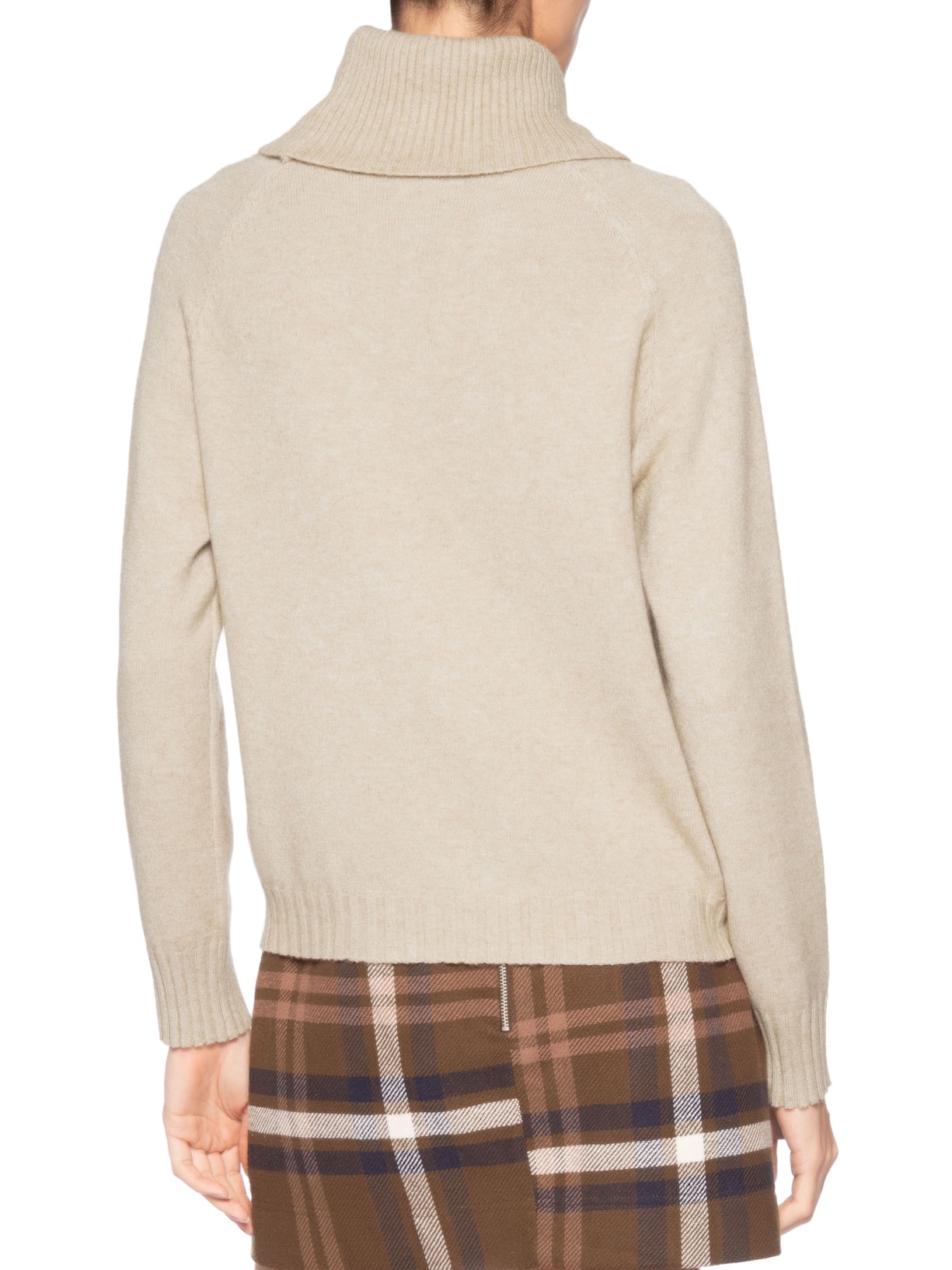 Blusa Feminina Manga Longa Em Tricot Bege Market 33