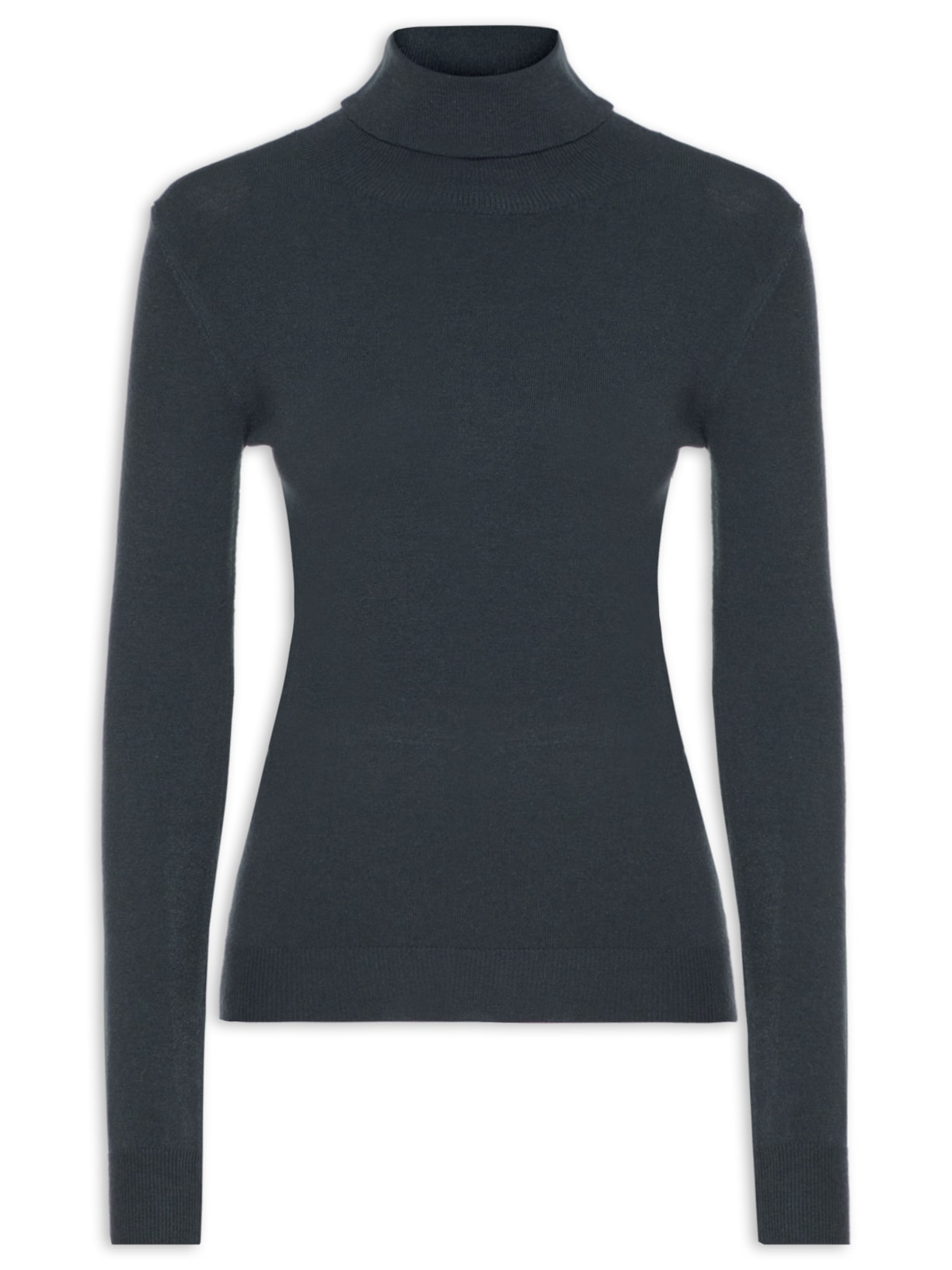 Blusa Feminina Manga Longa em Tricot com Cashmere - Cinza