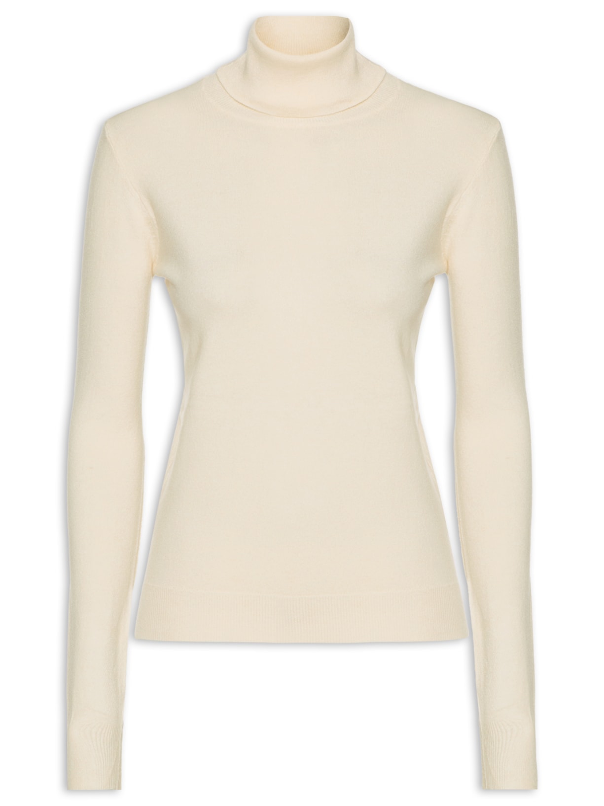Blusa Feminina Manga Longa em Tricot com Cashmere - Off White
