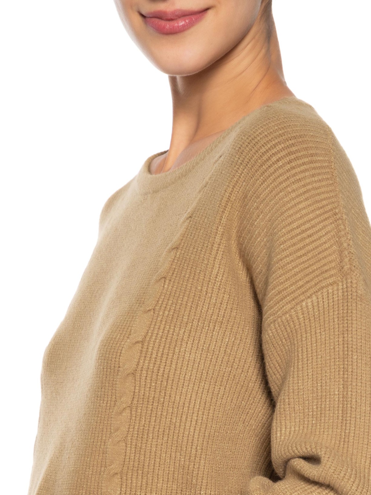 Blusa Feminina Manga Longa em Tricot Marrom Market 33
