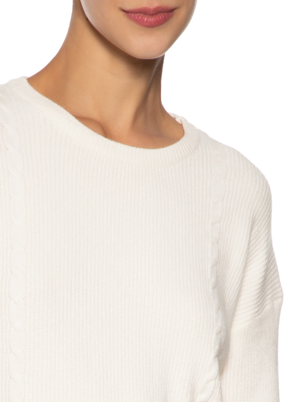 Blusa Feminina Manga Longa Em Tricot Off white Market 33