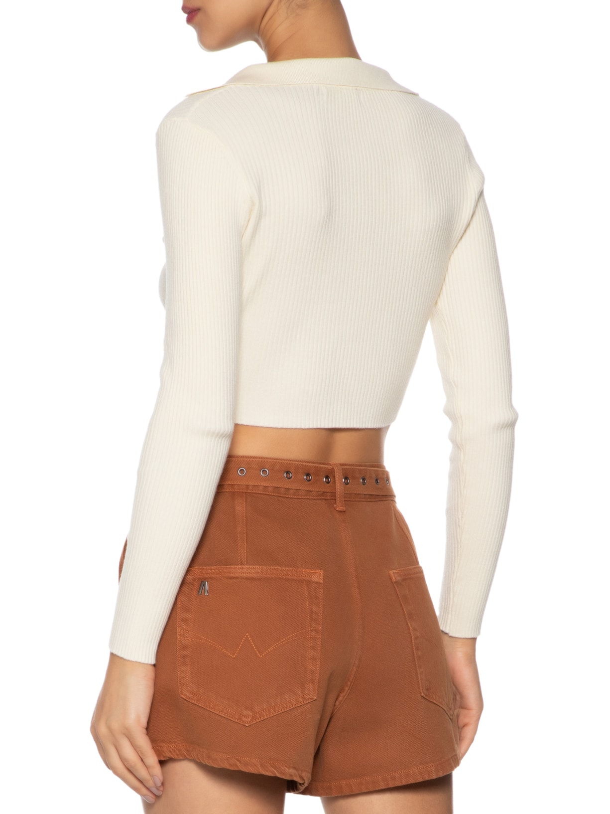 Blusa Feminina Manga Longa Em Tricot Off White Market 33