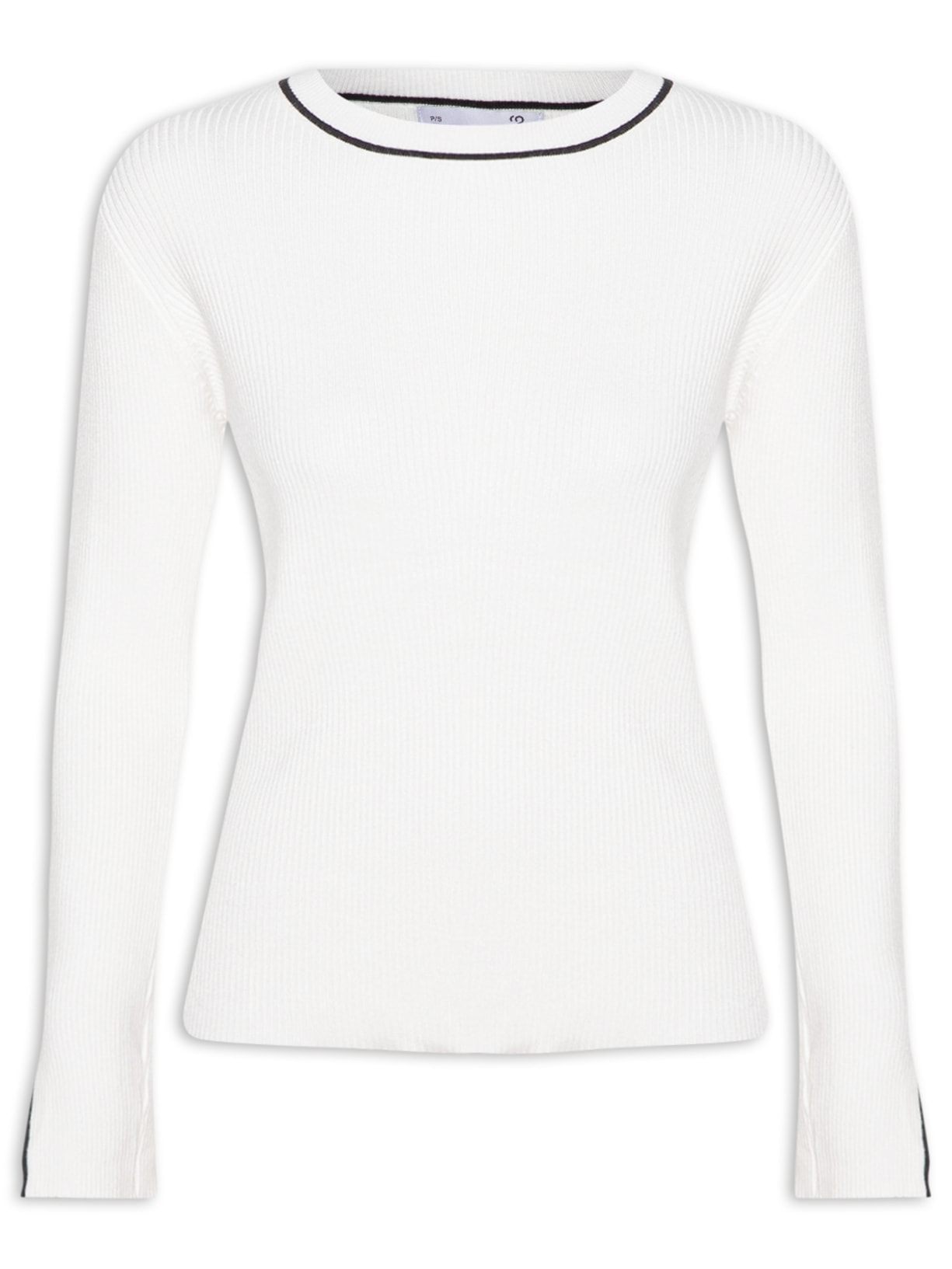 Blusa Feminina Manga Longa Em Tricot - Off White