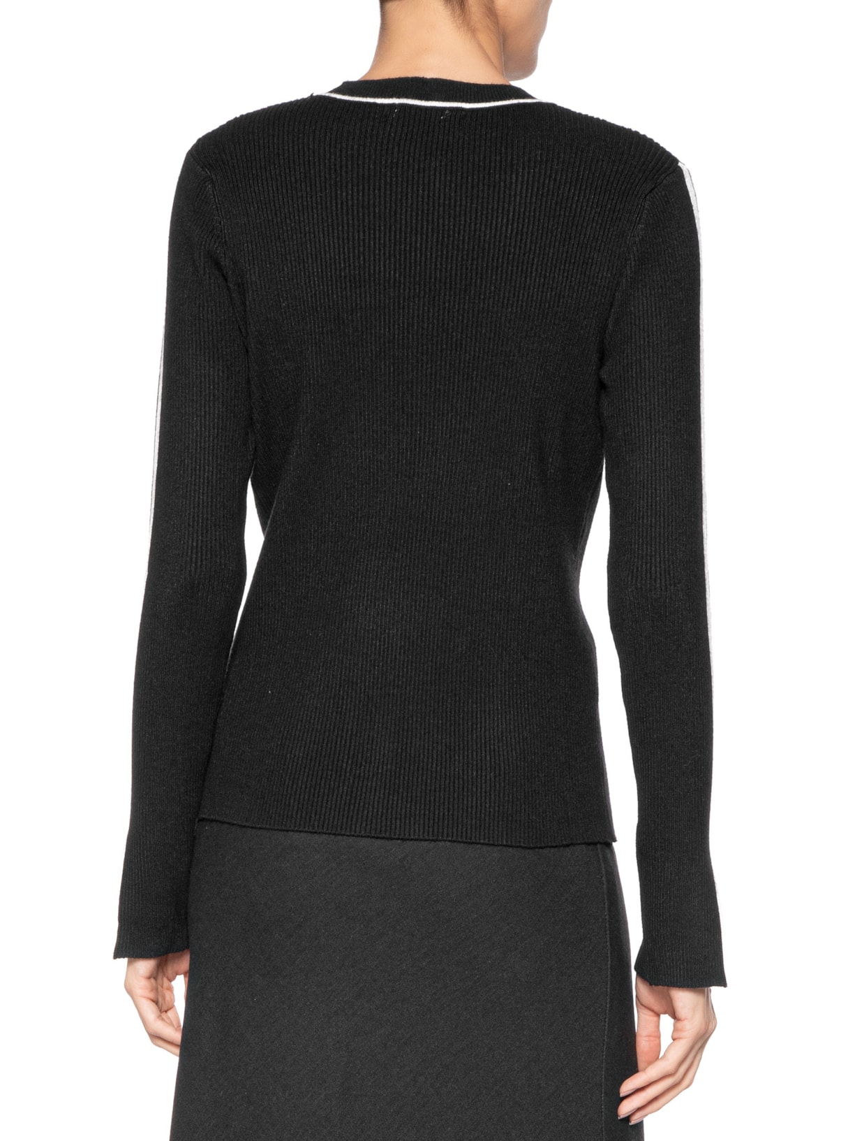 Blusa Feminina Manga Longa Em Tricot Preto '2Essential