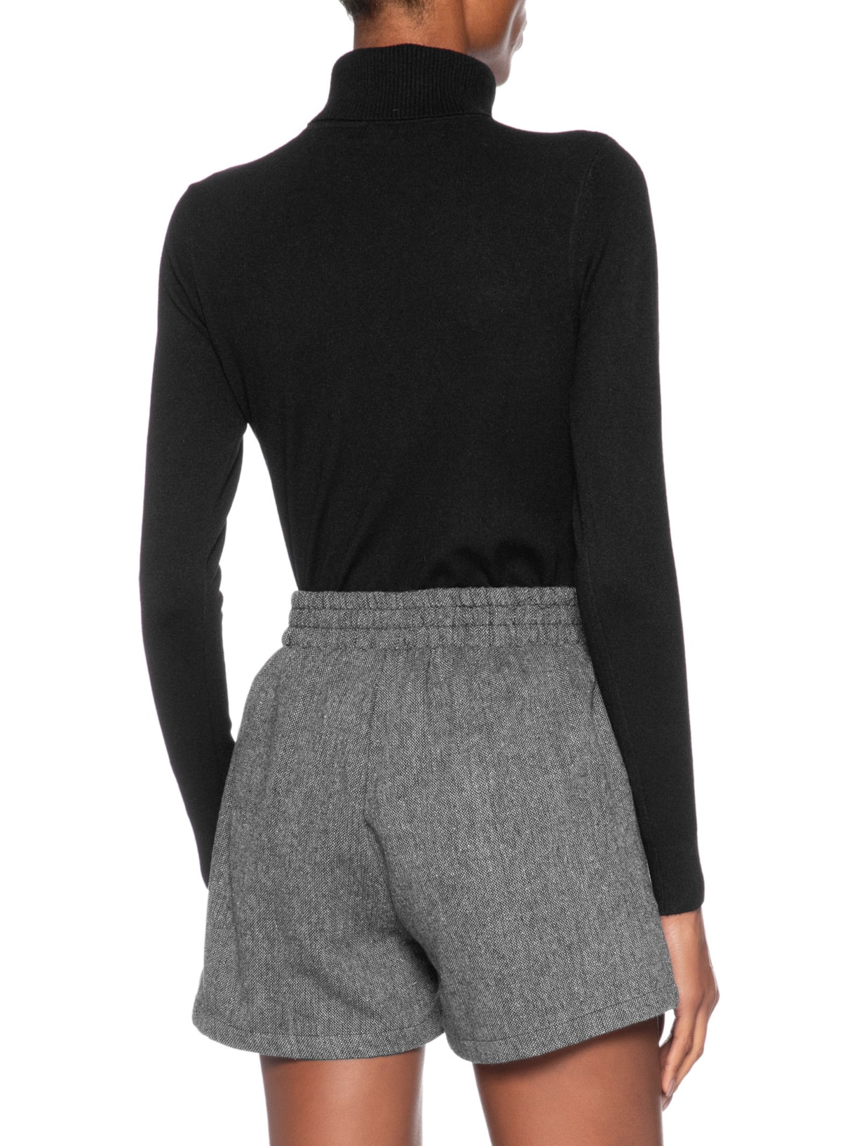 Blusa Feminina Manga Longa Em Tricot Preto Market 33