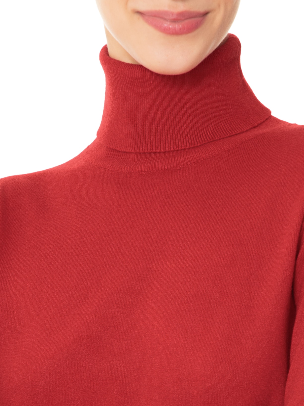 Blusa Feminina Manga Longa Em Tricot Vermelho Market 33