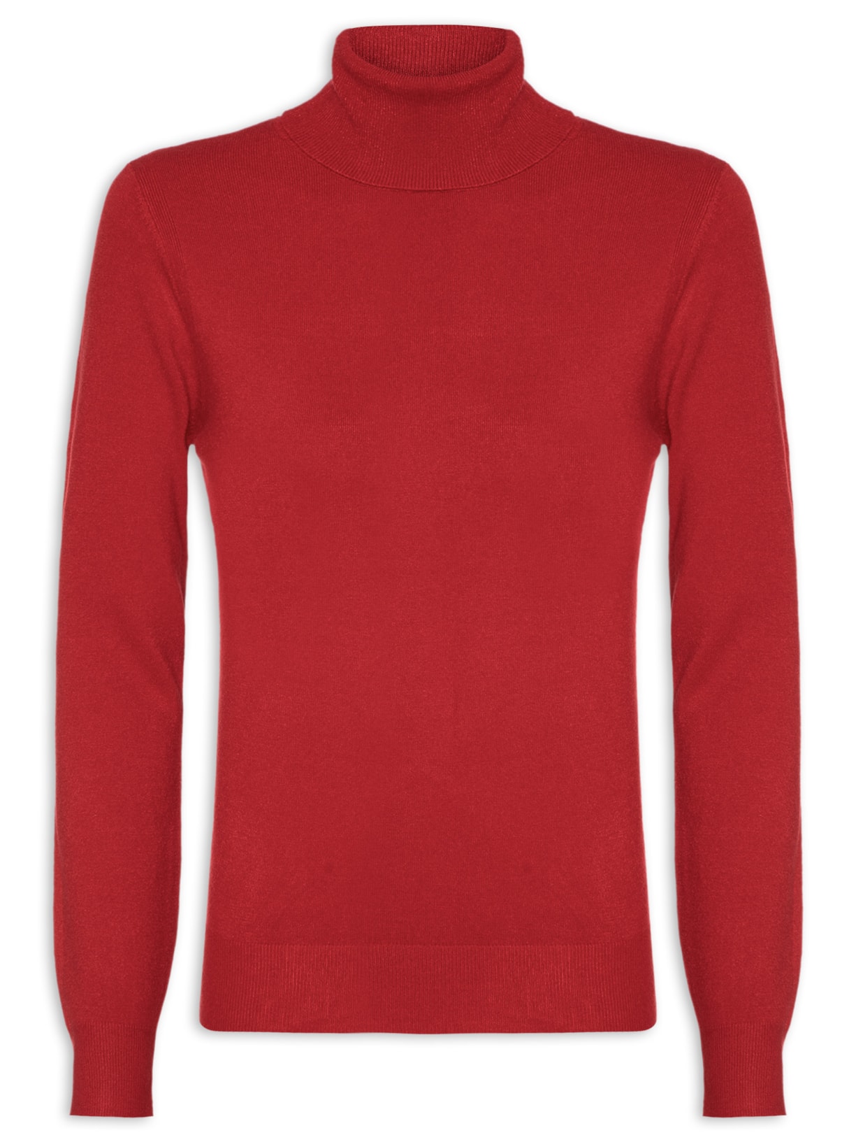 Blusa Feminina Manga Longa Em Tricot - Vermelho